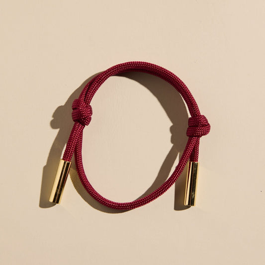 Burgundy Cord Bracelet