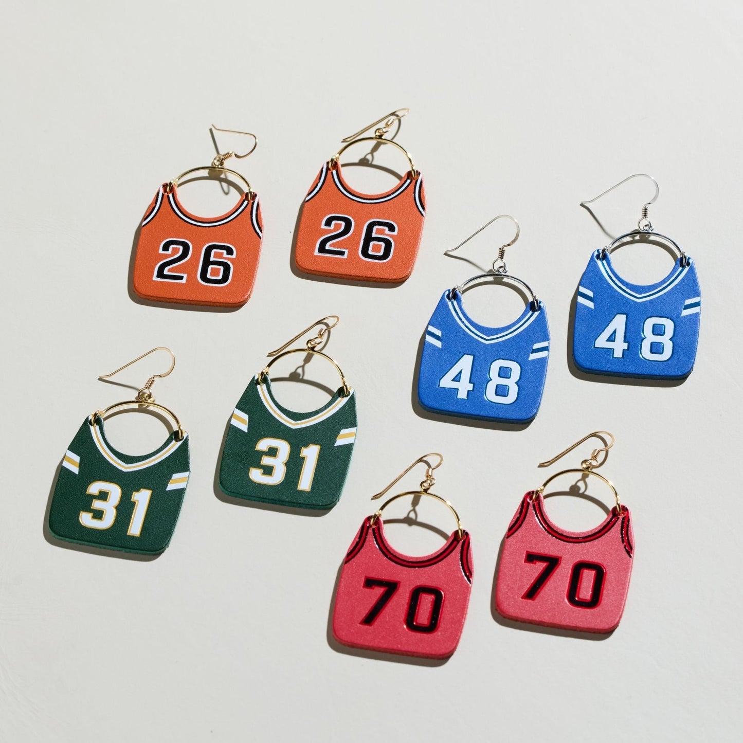 Custom Basketball Jersey Earrings