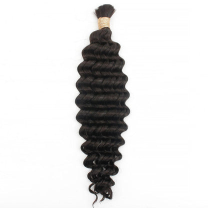 Deep Wave Bulk 100% Human Braiding Hair