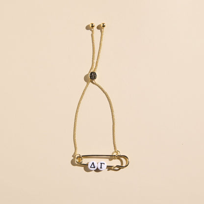 Delta Gamma Sorority Safety Pin Bracelet - Officially Licensed