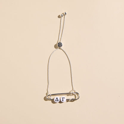 Delta Gamma Sorority Safety Pin Bracelet - Officially Licensed