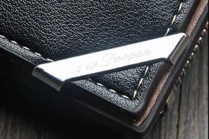 Vertical Buckle Wallet with Zipper Closure