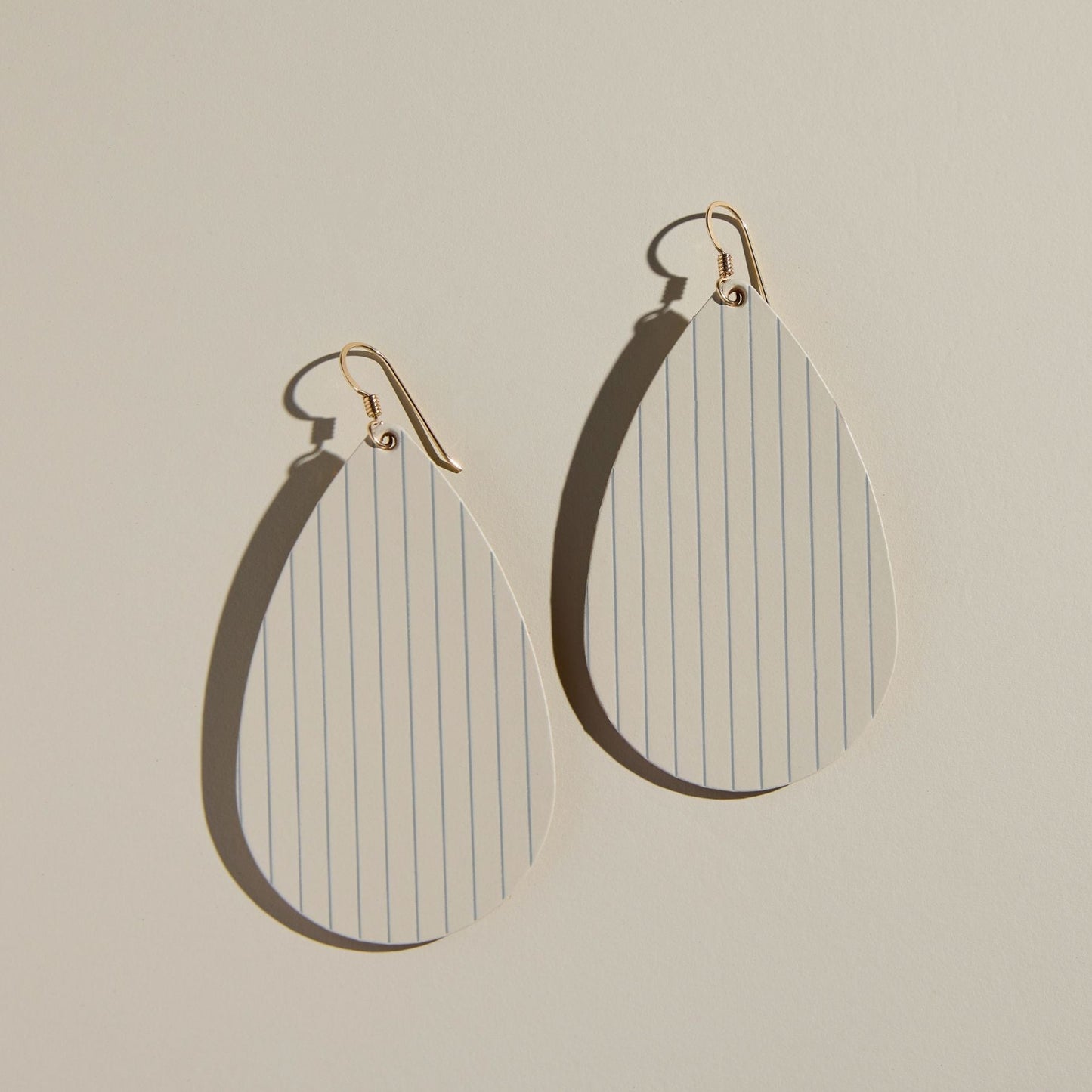 Ecru Pinstripe Teardrops