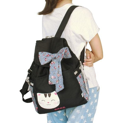 [Endless Love] Fabric Art School Backpack Outdoor Daypack