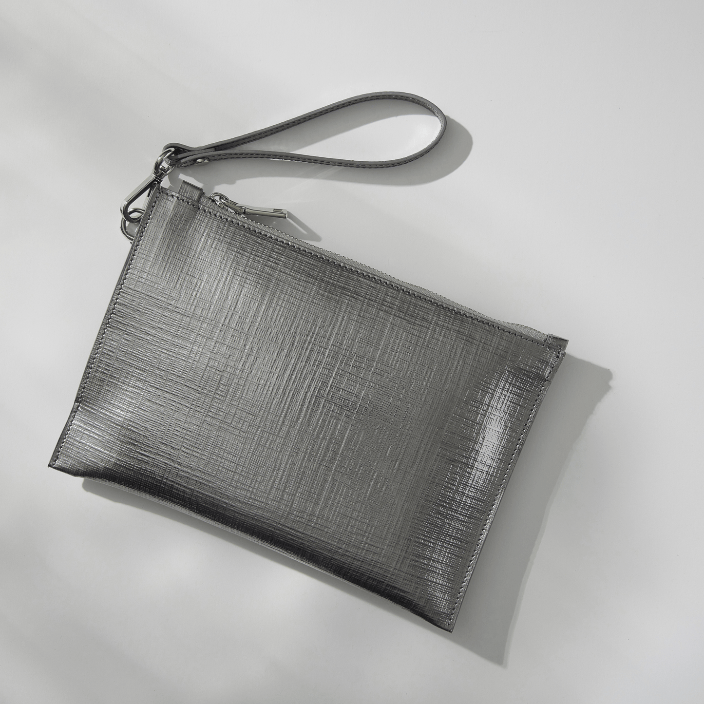 Etched Silver Prima Wristlet