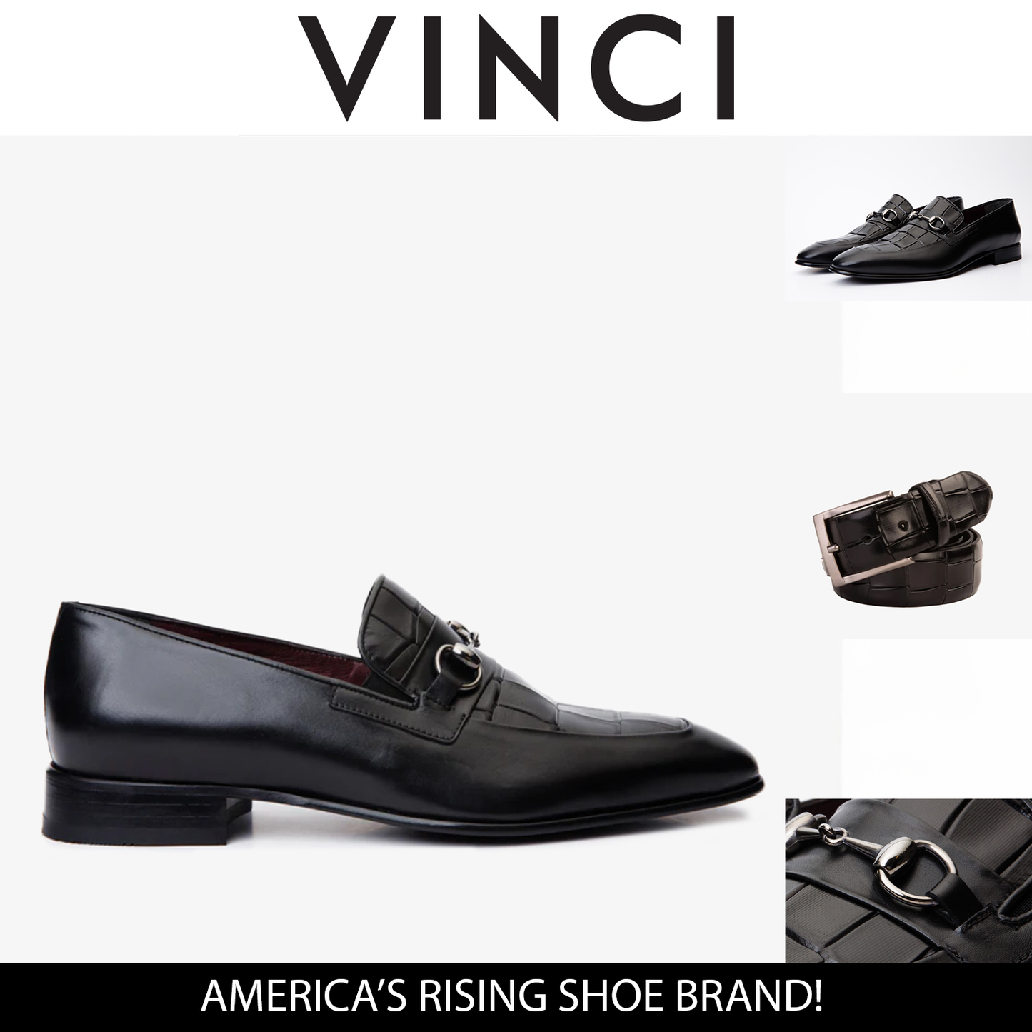 The Pusan Black Leather Bit Loafer Men Shoe Final Sale!