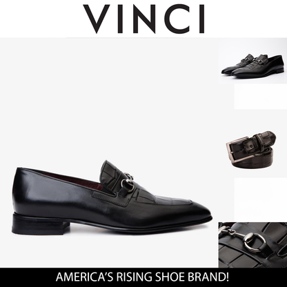 The Pusan Black Leather Bit Loafer Men Shoe Final Sale!