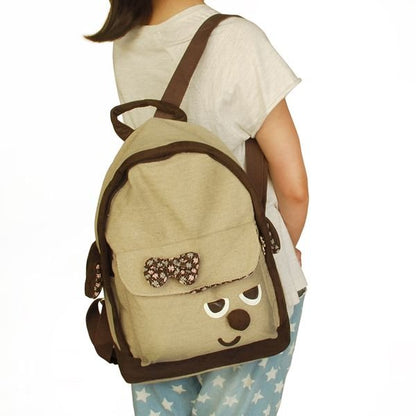 [Funny Life] Fabric Art School Backpack Outdoor Daypack