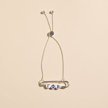 Gamma Phi Beta Sorority Safety Pin Bracelet - Officially Licensed