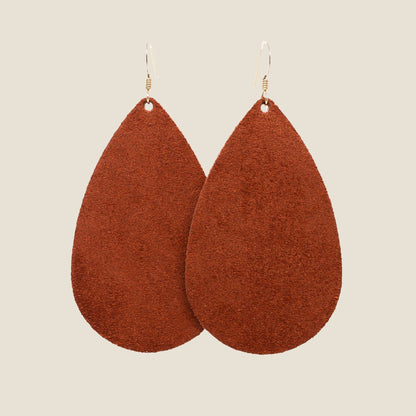 Ginger Suede Teardrops