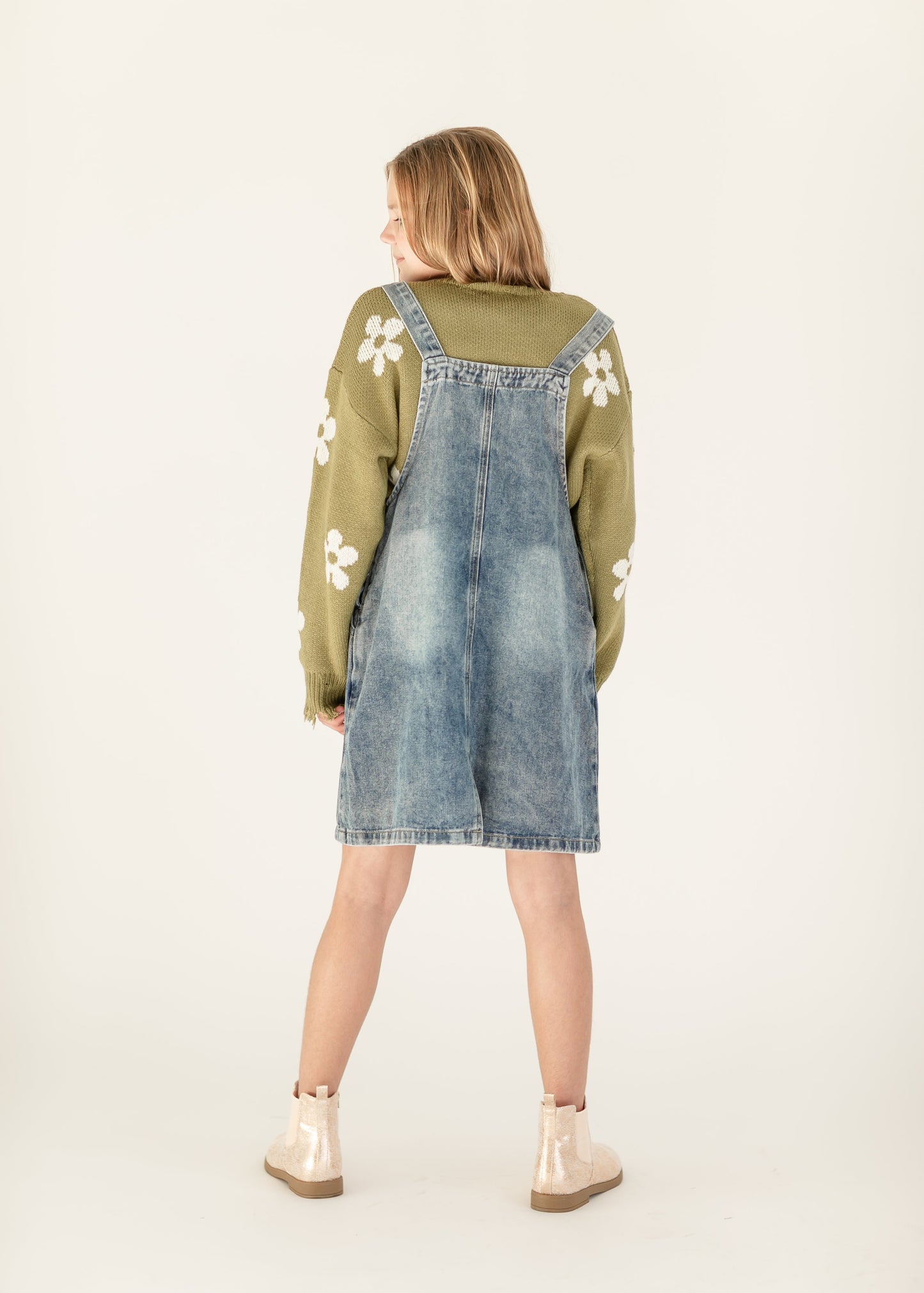 Girl's Blakely Denim Overall Dress - FINAL SALE