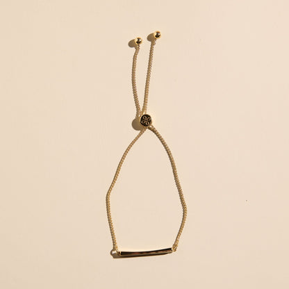 Gold Bar Bolo Bracelet