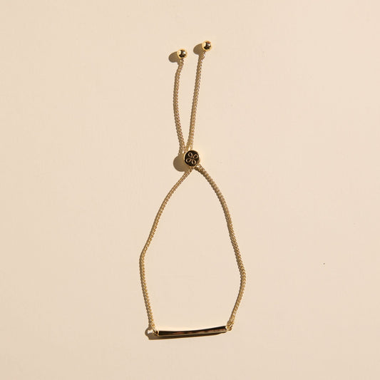 Gold Bar Bolo Bracelet