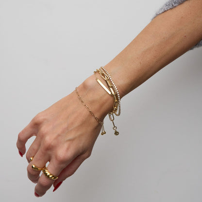 Gold Bar Bolo Bracelet