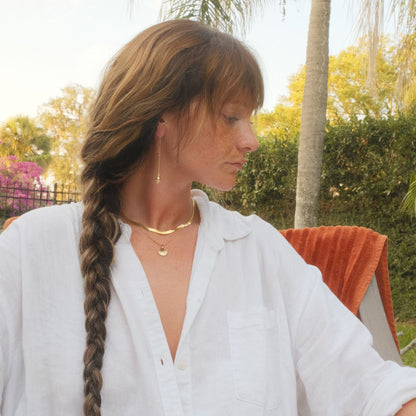 Gold Conch Shell Threaders