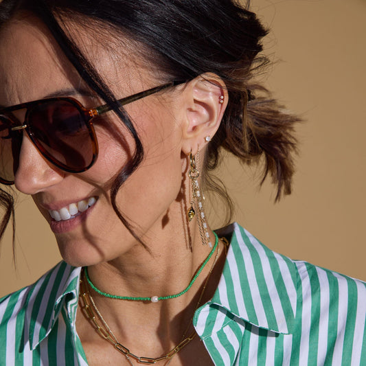 Gold Conch Shell Threaders