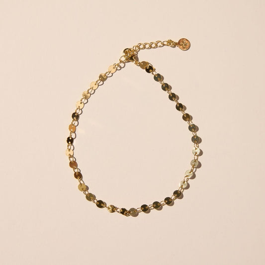 Gold Sequin Chain Anklet