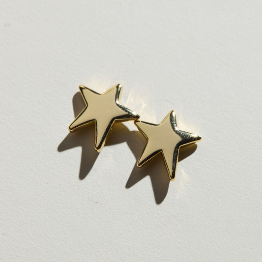 Gold Superstar Studs