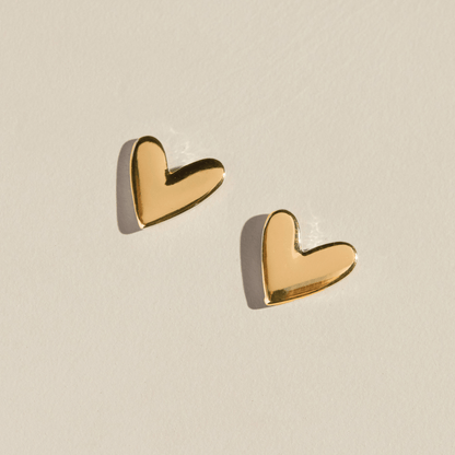 Gold Sweetheart Studs