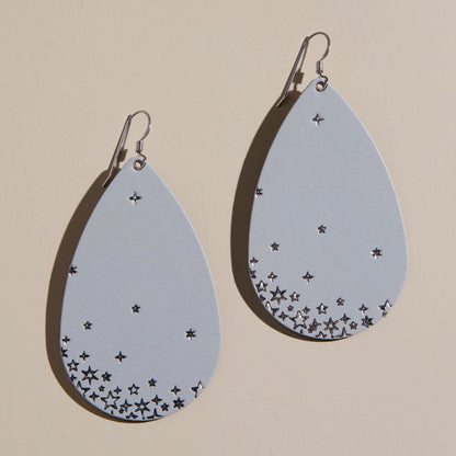 Gray Starscape Teardrops