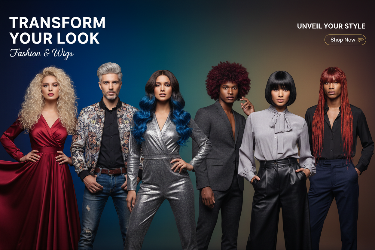 Ideal Banner Style for Fashion + Wig Store