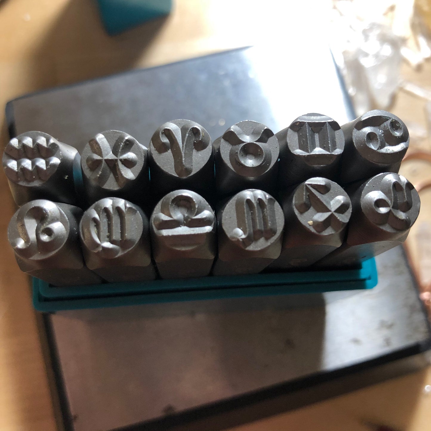 Astrology Hand Stamped Coin Necklace