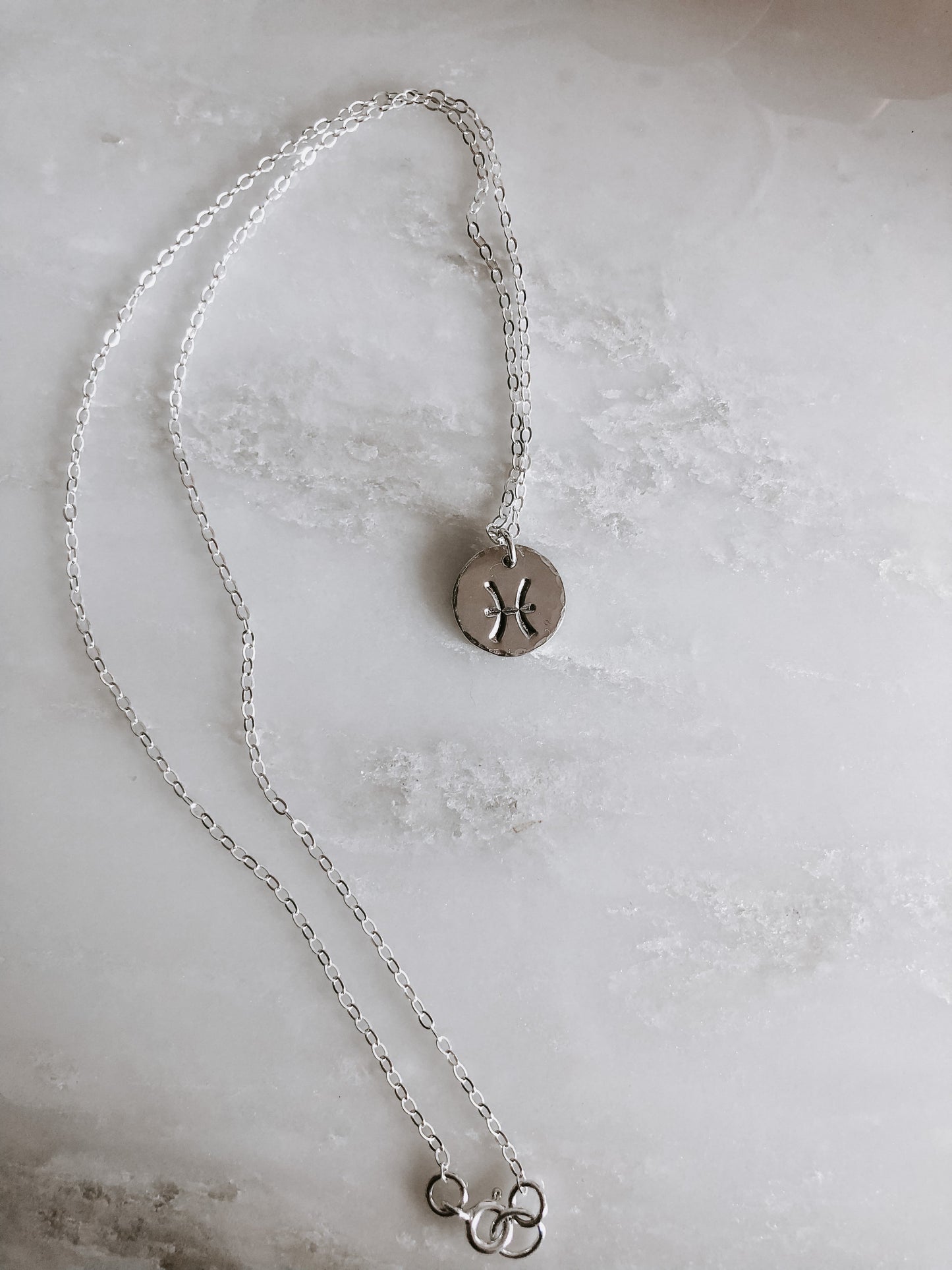 Astrology Hand Stamped Coin Necklace