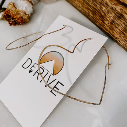 Large Heart Threader Earrings