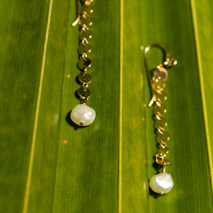 Sand Dollar Pearl Earrings
