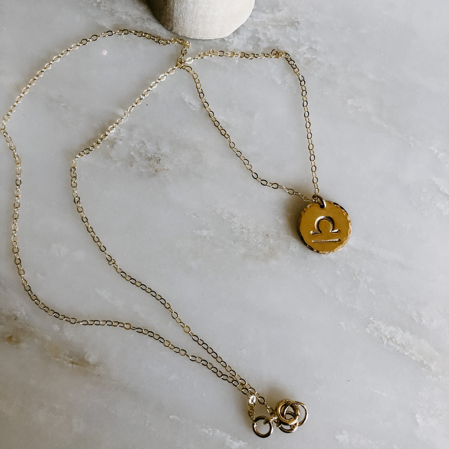 Astrology Hand Stamped Coin Necklace