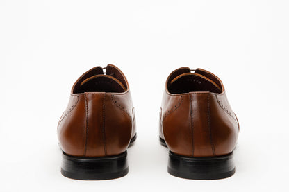 The Roma Tan Leather Wingtip Oxford Men Shoe