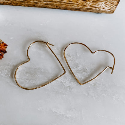 Mini Heart Threader Earrings