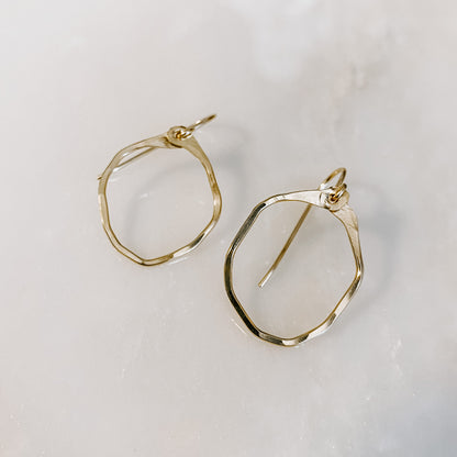 Mini Organic Hoop Earrings