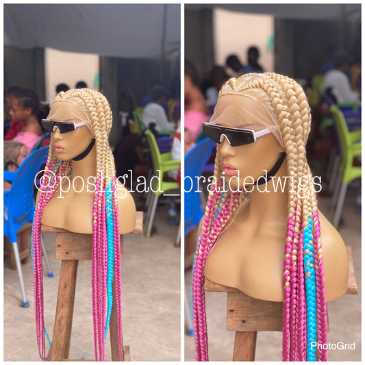 Pop Smoke Wig "Blond Ombre Color" Full Lace