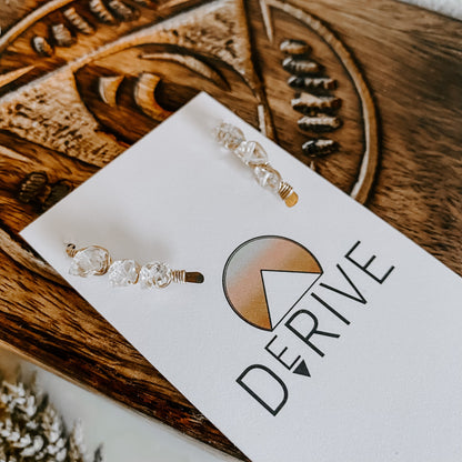 Herkimer Diamond Ear Climbers