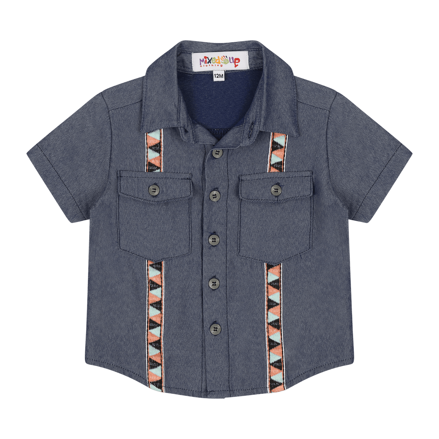 Baby Hemd Short Sleeve Button Down Shirt | Multicultural Kids Clothing