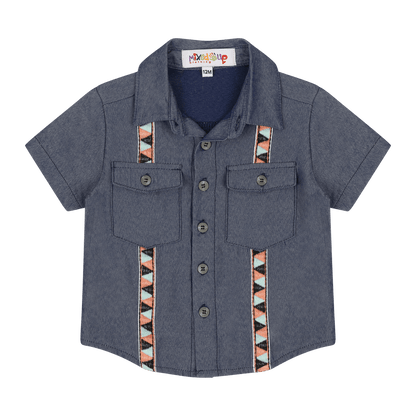 Baby Hemd Short Sleeve Button Down Shirt | Multicultural Kids Clothing