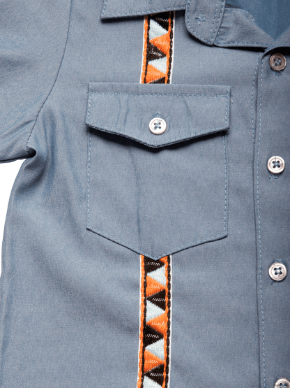 Baby Hemd Short Sleeve Button Down Shirt | Multicultural Kids Clothing