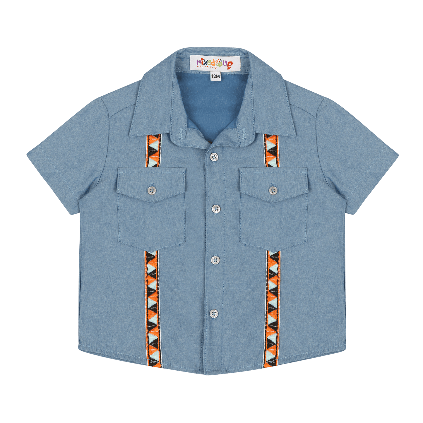 Baby Hemd Short Sleeve Button Down Shirt | Multicultural Kids Clothing