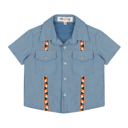 Baby Hemd Short Sleeve Button Down Shirt | Multicultural Kids Clothing