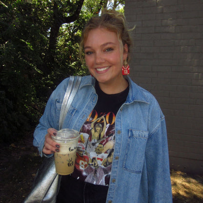 Kansas City Football Jersey Earrings #13 & #87