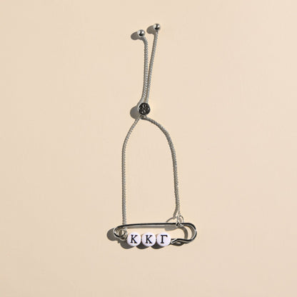 Kappa Kappa Gamma Sorority Safety Pin Bracelet - Officially Licensed