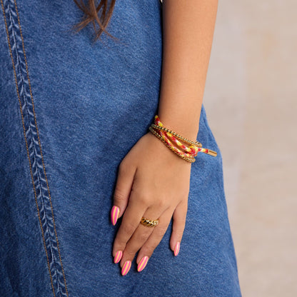 Red & Yellow Cord Bracelet