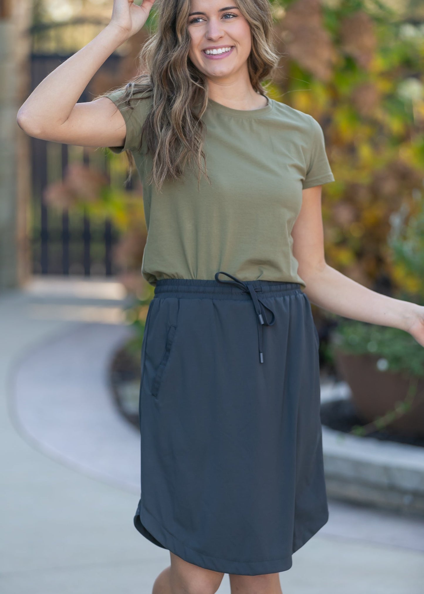 Kenedi Sport Athletic Midi Skirt