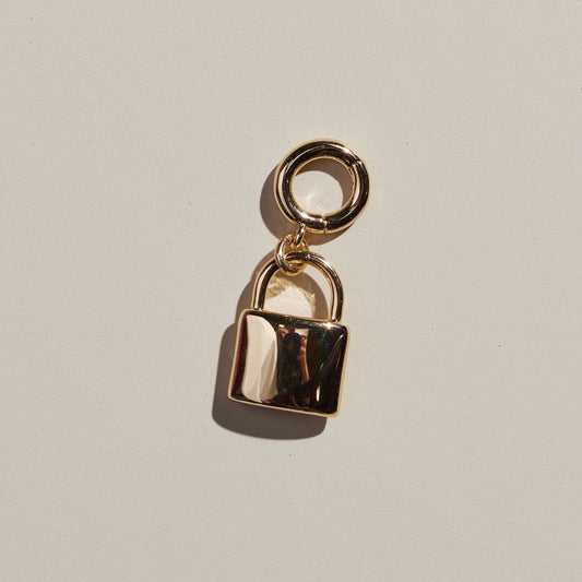 Gold Lock Charm