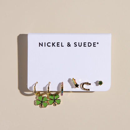 Lucky Dainty Earrings Set