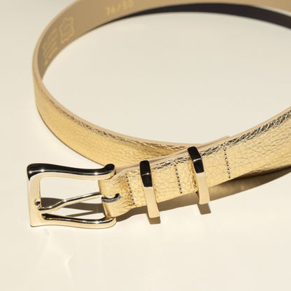 Metallic Gold Audrey Thin Belt