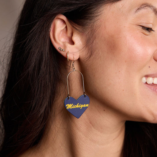 Michigan Blue University of Michigan Script Heartthrobs