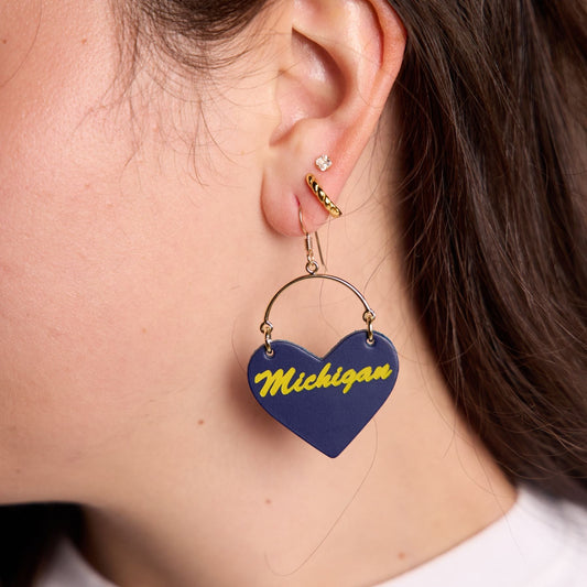 Michigan Blue University of Michigan Script Lover