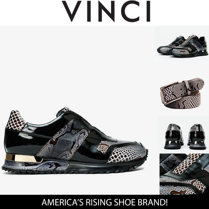 The Milano Snk Black & White Leather Men Sneaker